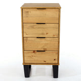 Wooden Chest Of 4 Drawers Narrow - Texas