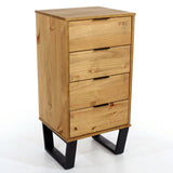 Wooden Chest Of 4 Drawers Narrow - Texas