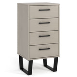 Wooden Chest Of 4 Drawers Narrow - Texas