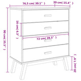 Wooden Chest Of 4 Drawers - Olden
