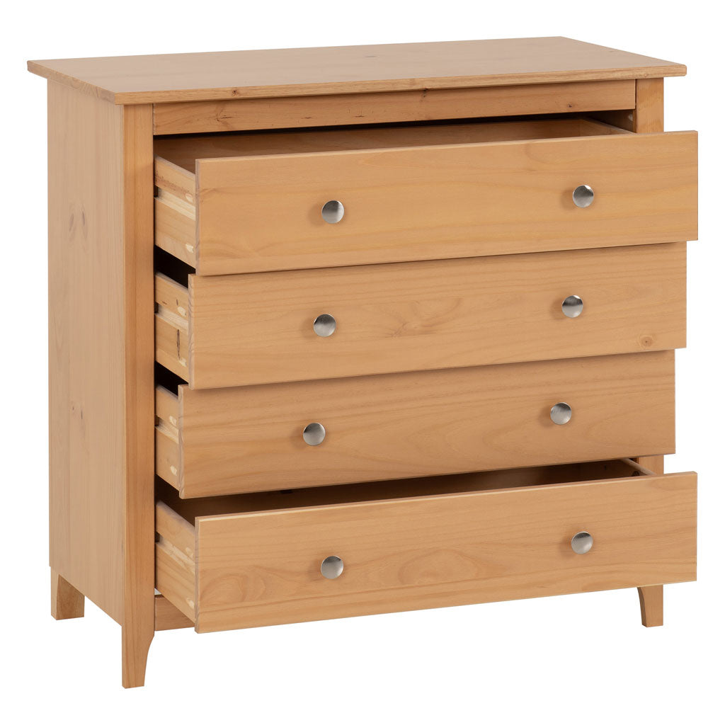 Wooden Chest Of 4 Drawers Wide - Oslo