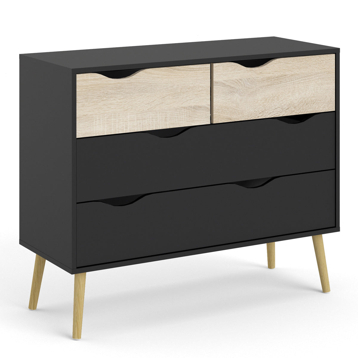 Wooden Chest Of 4 Drawers - Oslo