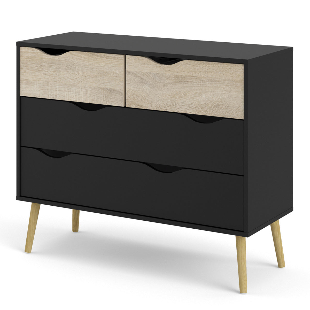 Wooden Chest Of 4 Drawers - Oslo