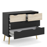 Wooden Chest Of 4 Drawers - Oslo