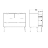 Wooden Chest Of 4 Drawers - Oslo