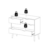 Wooden Chest Of 4 Drawers - Oslo