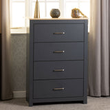 Wooden Chest Of 4 Drawers - Portland