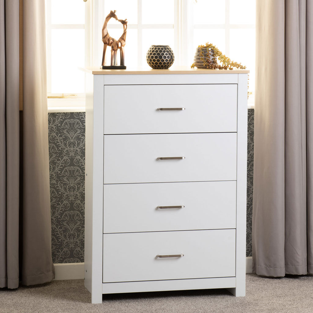 Wooden Chest Of 4 Drawers - Portland