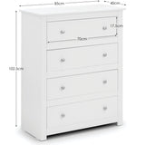 Wooden Chest Of 4 Drawers - Radley