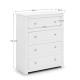 Wooden Chest Of 4 Drawers - Radley