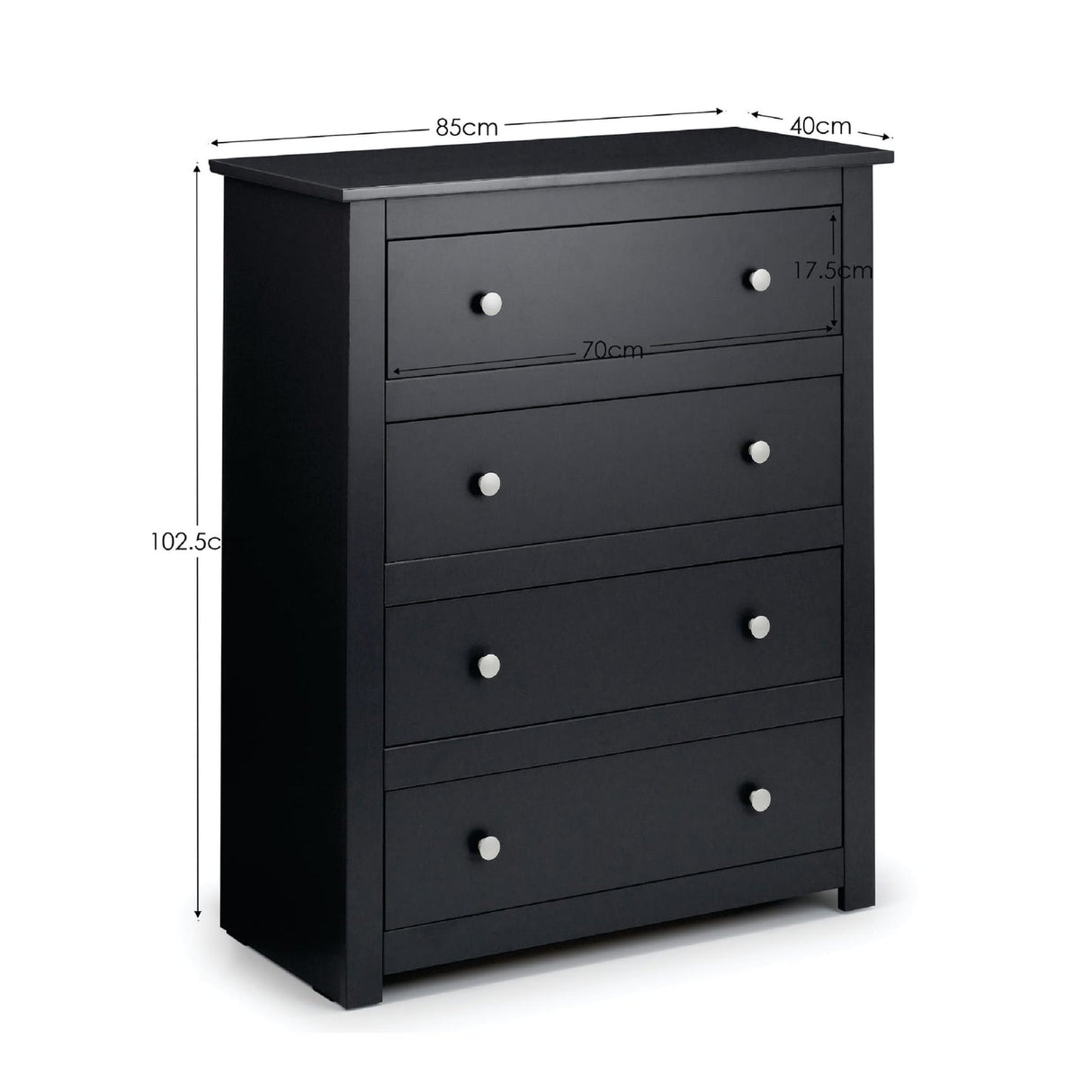 Wooden Chest Of 4 Drawers - Radley