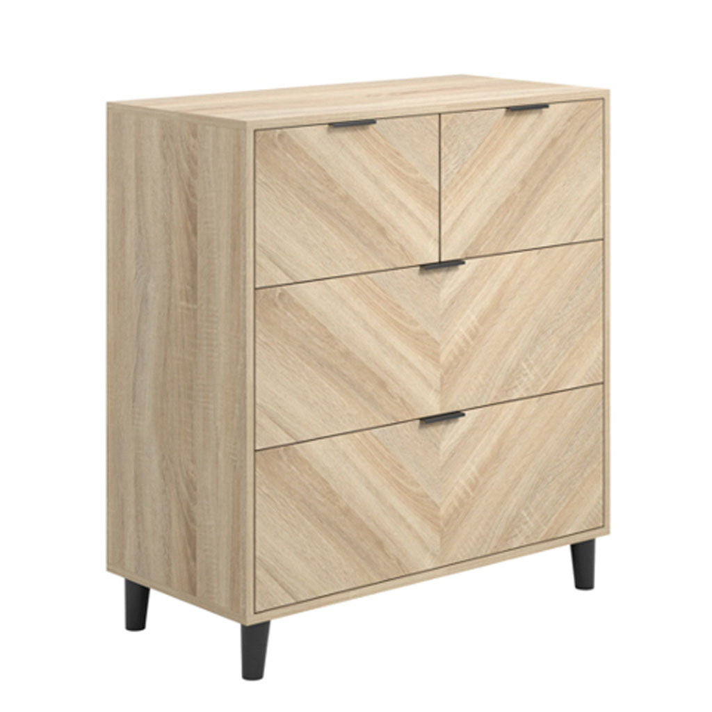 Wooden Chest Of 4 Drawers - Stockholm
