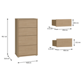 Wooden Chest Of 4 Drawers Tall - Alice Springs