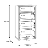 Wooden Chest Of 4 Drawers Tall - Alice Springs