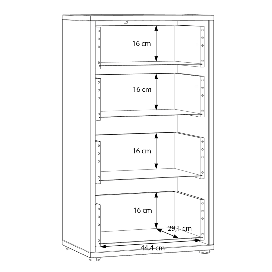 Wooden Chest Of 4 Drawers Tall - Alice Springs