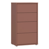 Wooden Chest Of 4 Drawers Tall - Alice Springs