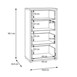 Wooden Chest Of 4 Drawers Tall - Alice Springs