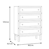 Wooden Chest Of 4 Drawers - Wensley
