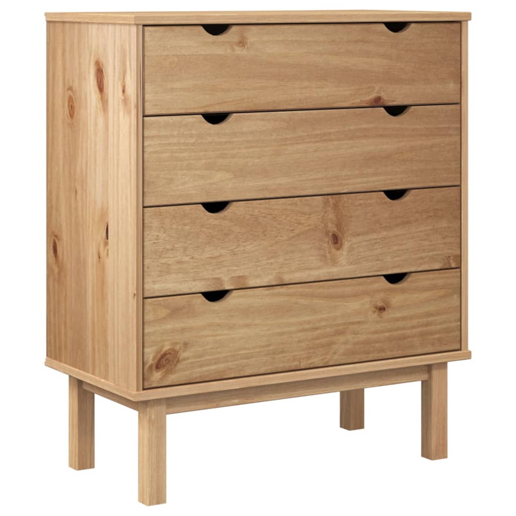 Wooden Chest Of 4 Drawers Wide - Otta
