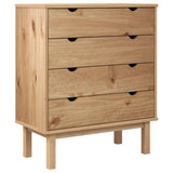 Wooden Chest Of 4 Drawers Wide - Otta