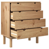 Wooden Chest Of 4 Drawers Wide - Otta