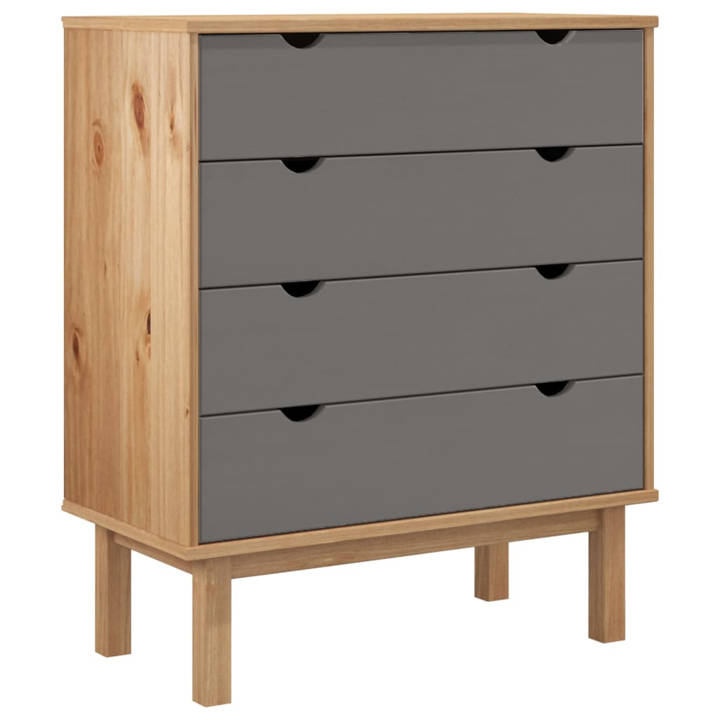 Wooden Chest Of 4 Drawers Wide - Otta
