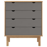 Wooden Chest Of 4 Drawers Wide - Otta