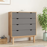 Wooden Chest Of 4 Drawers Wide - Otta