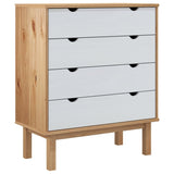 Wooden Chest Of 4 Drawers Wide - Otta