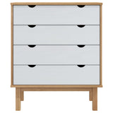 Wooden Chest Of 4 Drawers Wide - Otta