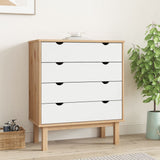 Wooden Chest Of 4 Drawers Wide - Otta