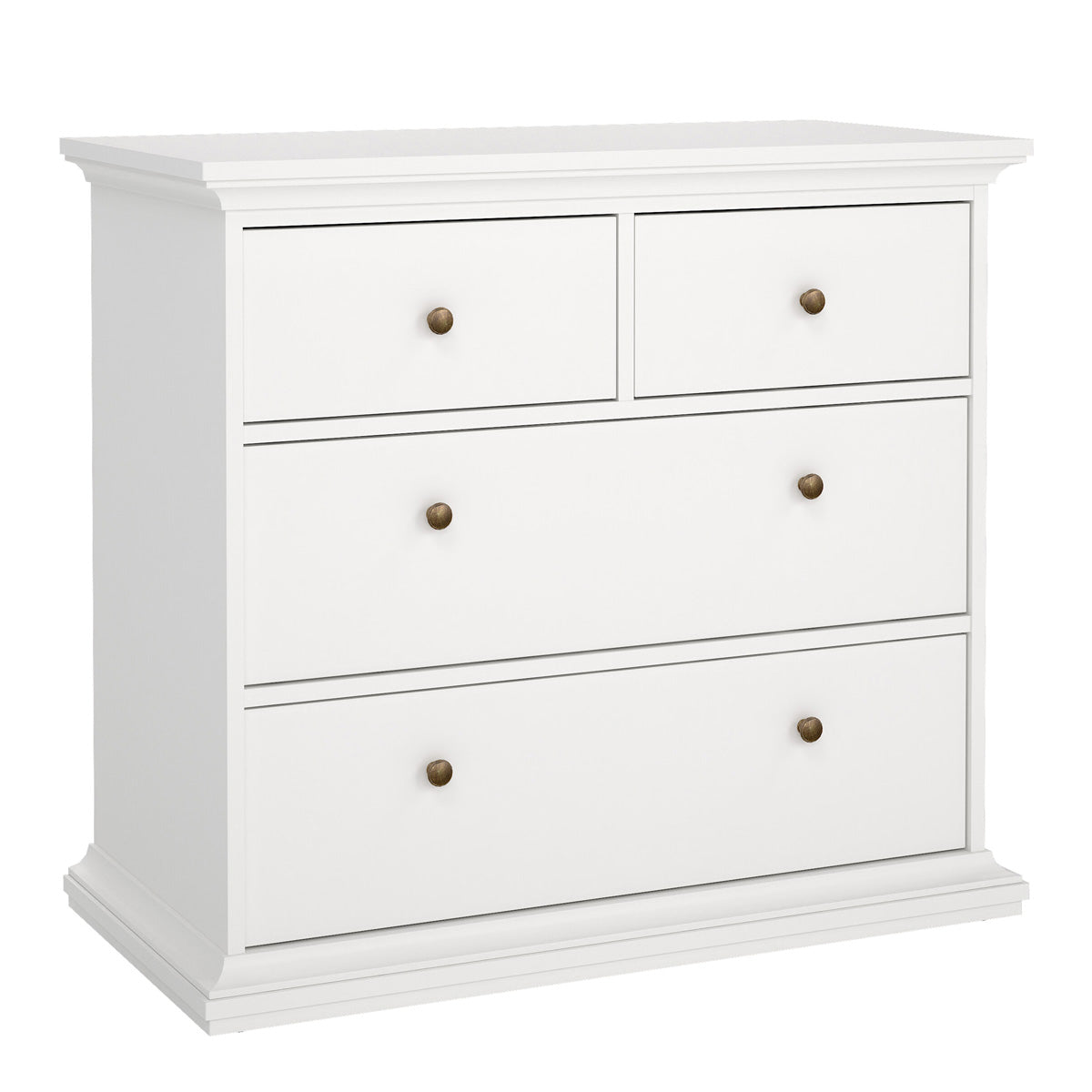 Wooden Chest Of 4 Drawers Wide - Paris