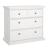 Wooden Chest Of 4 Drawers Wide - Paris