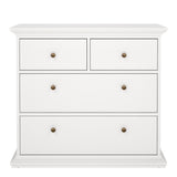Wooden Chest Of 4 Drawers Wide - Paris