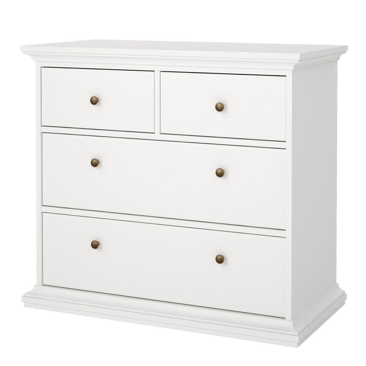 Wooden Chest Of 4 Drawers Wide - Paris
