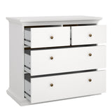 Wooden Chest Of 4 Drawers Wide - Paris