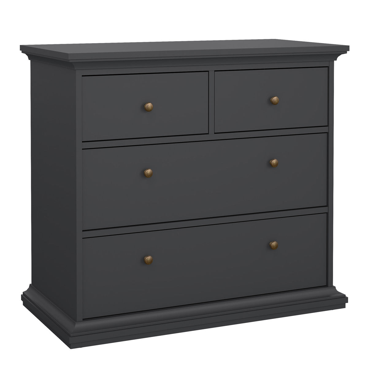 Wooden Chest Of 4 Drawers Wide - Paris