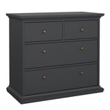Wooden Chest Of 4 Drawers Wide - Paris