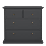 Wooden Chest Of 4 Drawers Wide - Paris