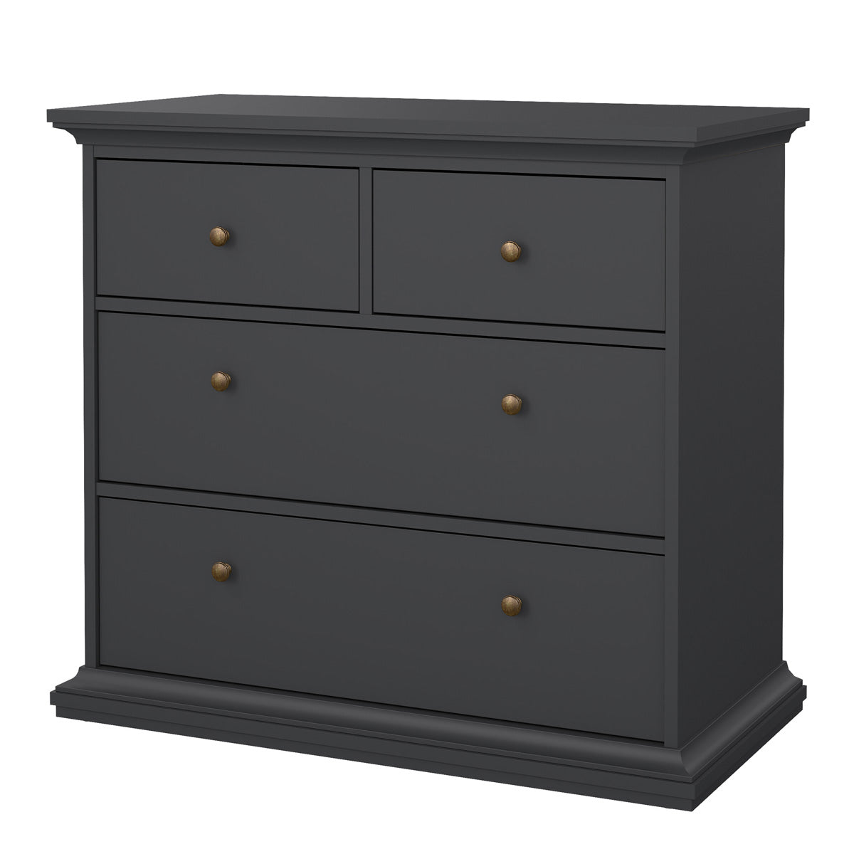Wooden Chest Of 4 Drawers Wide - Paris