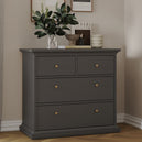 Wooden Chest Of 4 Drawers Wide - Paris