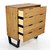 Wooden Chest Of 4 Drawers Wide - Texas