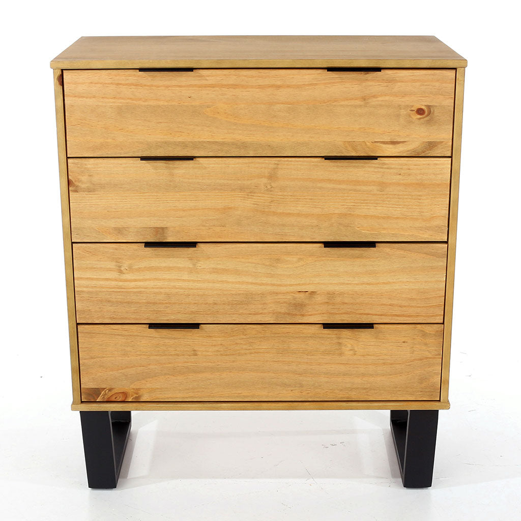Wooden Chest Of 4 Drawers Wide - Texas