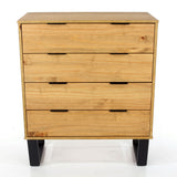 Wooden Chest Of 4 Drawers Wide - Texas