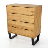 Wooden Chest Of 4 Drawers Wide - Texas