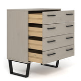 Wooden Chest Of 4 Drawers Wide - Texas