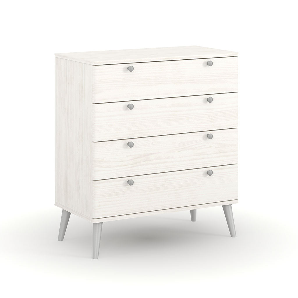 Wooden Chest Of 4 Drawers With Plastic Legs - Augusta