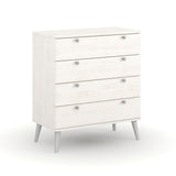 Wooden Chest Of 4 Drawers With Plastic Legs - Augusta