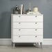 Wooden Chest Of 4 Drawers With Plastic Legs - Augusta