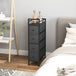 Wooden Chest Of 4 Fabric Drawers 20m Wide With Steel Frame - Velmora